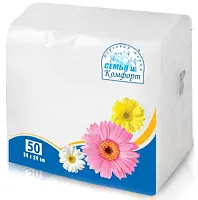 Семья и Комфорт салфетки белые 50 л