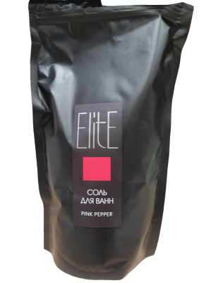 Elite соль для ванн розовый перец 1200 г дой пак 