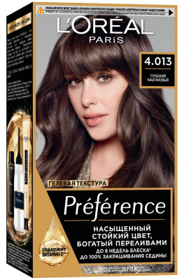 L'oreal Preference краска для волос 4.01 париж глубокий каштан 