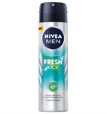 Nivea део спрей мужской fresh kick men 150 мл 