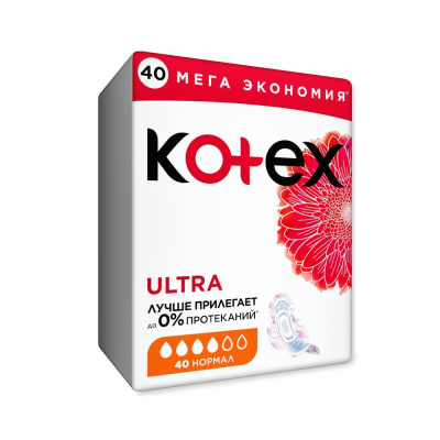 Kotex прокладки гигиенические Ultra нормал 40 шт 