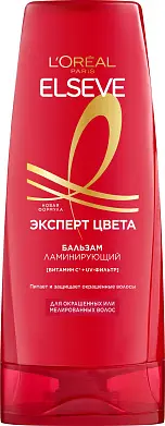 Elseve ламинирующий бальзам эксперт цвета для окрашенных или мелированных волос 400 мл
