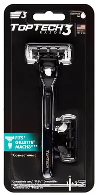 3 мужская бритва 1 станок+ 2 сменные кассеты совместима с gillette