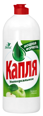 КАПЛЯ VOX средство для мытья посуды сода эффект яблоко 850 г 