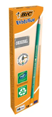BIC карандаш Эволюшн пластиковый с ластиком 