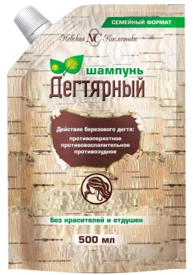 Невская Косметика шампунь дегтярный дой пак 500мл 