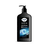 Aura men гель для душа 3 в1 ультра чистота флакон дозатор 750 мл