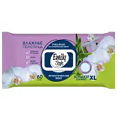 Emily Style влажные полотенца для всей семьи антибактериальные с крышкой xl размер соты 60 шт