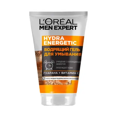 L' Paris Men Expert бодрящий гель для умывания лица гидра энергетик 100 мл 