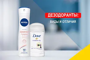Дезодоранты и антиперспиранты: виды и отличия