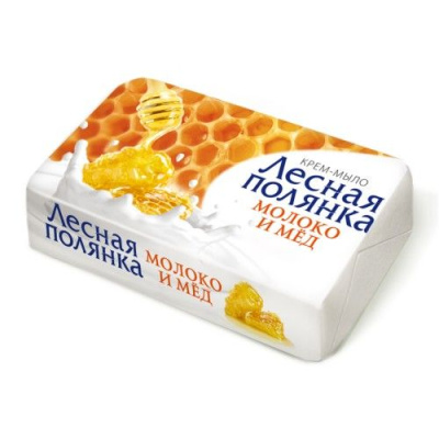 Лесная полянка крем мыло туалетное молоко и мёд 90 гр 