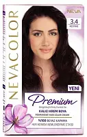 Nevacolor Е стойкая крем краска для волос 3.4 каштан