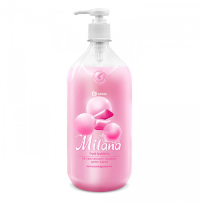 GraSS крем мыло жидкое увлажняющее milana fruit bubbles флакон 1000 мл 