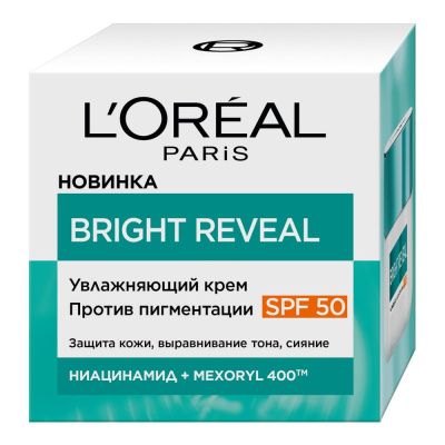 L'Oreal Paris крем для лица bright reveal spf 50 50 мл 