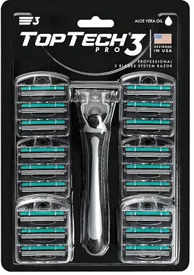pro 3 мужская бритва 1 станок+ 25 сменных кассет совместимы с gillette blue 3