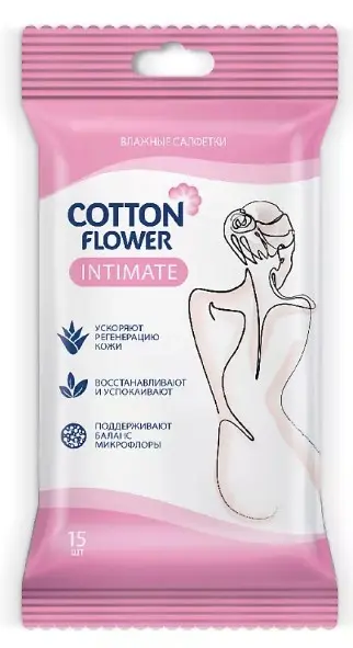Cotton Flower влажные салфетки 15шт