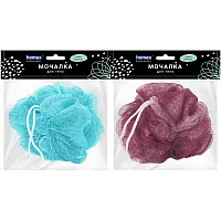 Homex мочалка для тела из нейлона очень нежная шар 40 гр двухцветный d 110 мм пакет