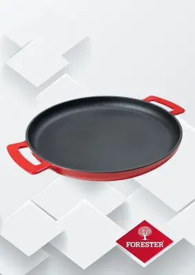 Forester сковорода чугунная для гриль блюд и пиццы 32 см 