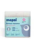 Mepsi детские ватные палочки ультратонкие 400 шт