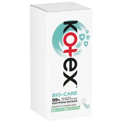 Kotex bio care ежедневные прокладки экстра тонкие 20 шт 