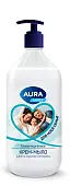 Aura family крем мыло шёлк и морские минералы new флакон дозатор 1000 мл