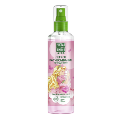 Чистая Линия спрей для волос легкое расчесывание на натуральной основе с ромашкой розой и пантенолом 160 мл 