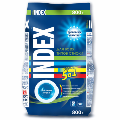 Index средство для стирки порошкообразное 800г 