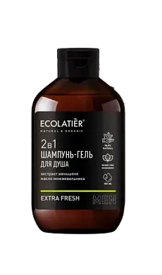 Ecolatier Мужской шампунь и гель для душа 2 в 1 Fresh, 400 мл