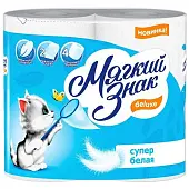 Мягкий Знак туалетная бумага Deluxe 2-х слойная белая 4шт