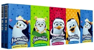 Familia носовые платочки 3-хслойные 10шт 