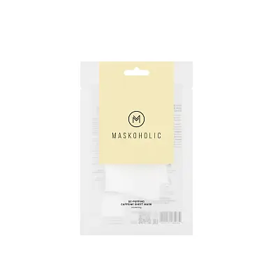 Maskoholic противоотечная тканевая маска для лица с кофеином и растительными экстрактами
