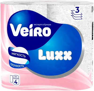 Veiro туалетная бумага 3 х слойная белая 4 шт 