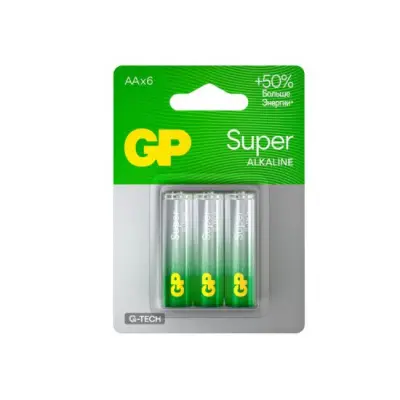 GP батарейки super А 6 шт 