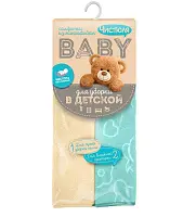 Чистюля салфетки baby из микрофибры для уборки в детской 2 шт