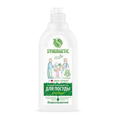 Synergetic гель для мытья посуды алоэ вера 0,5 л