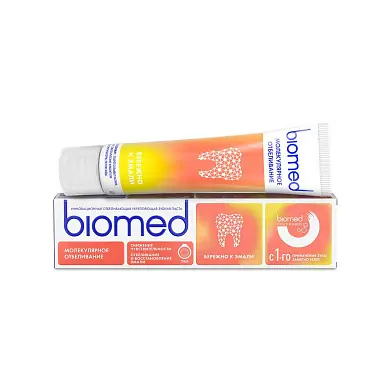Biomed инновационная зубная паста снижение чувствительности отбеливание и восстановление эмали гуава 65 г