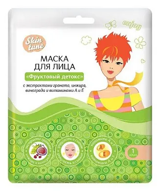Skin tune маска для лица на тканевой основе фруктовый детокс