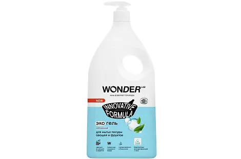 Wonder Lab экогель для мытья посуды нейтральный 1 л