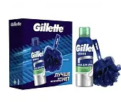 Подарочный набор Gillette пена для бритья успокаивающая 200 мл + спонж