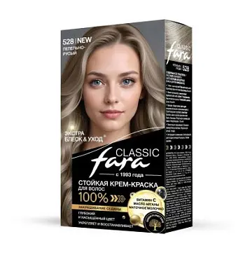 Fara classic 528 краска для волос пепельно русый
