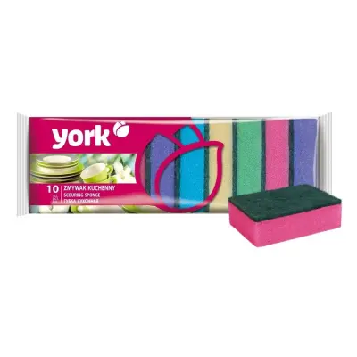York губки для посуды 10 шт 