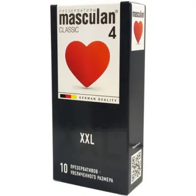 Masculan презервативы 4 classic №10 увеличенных размеров бесцветные из натурального латекса 