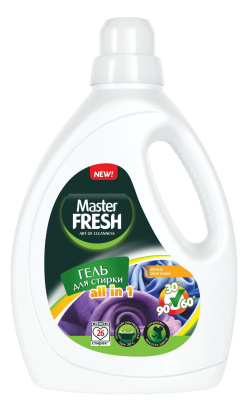 Master Fresh гель для стирки all in one hdpe флакон 1,3 л 