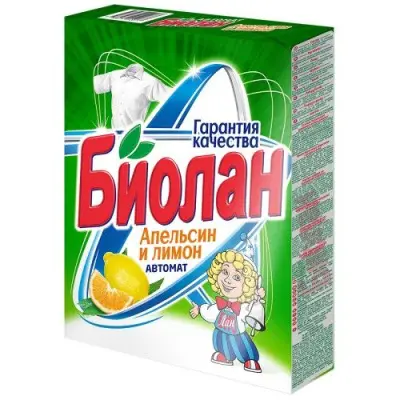 Биолан автомат стиральный порошок апельсин и лимон 350 гр 