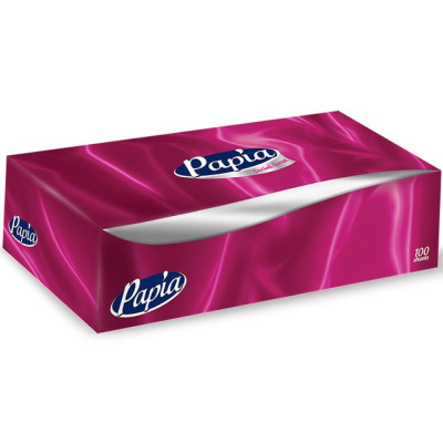 Papia салфетки для лица двухслойные 100шт 