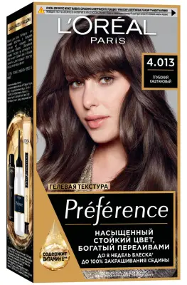 L' Preference краска для волос 4.01 париж глубокий каштан 
