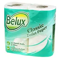 Туалетная бумага belux классик 4 шт 2 сл белая
