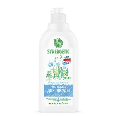 Synergetic pure 0% гель бальзам для мытья посуды 0.5 л 