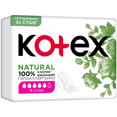Kotex natural супер прокладки гигиенические 7 шт 