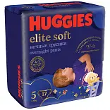 Huggies Soft подгузники трусики ночные 12-17 кг 5 размер 17 шт